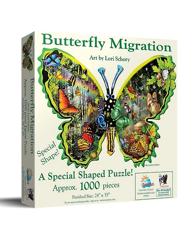SunsOut Butterfly Migration 1000 piece Jigsaw Puzzle for Adults Special Shape
