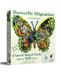 SunsOut Butterfly Migration 1000 piece Jigsaw Puzzle for Adults Special Shape