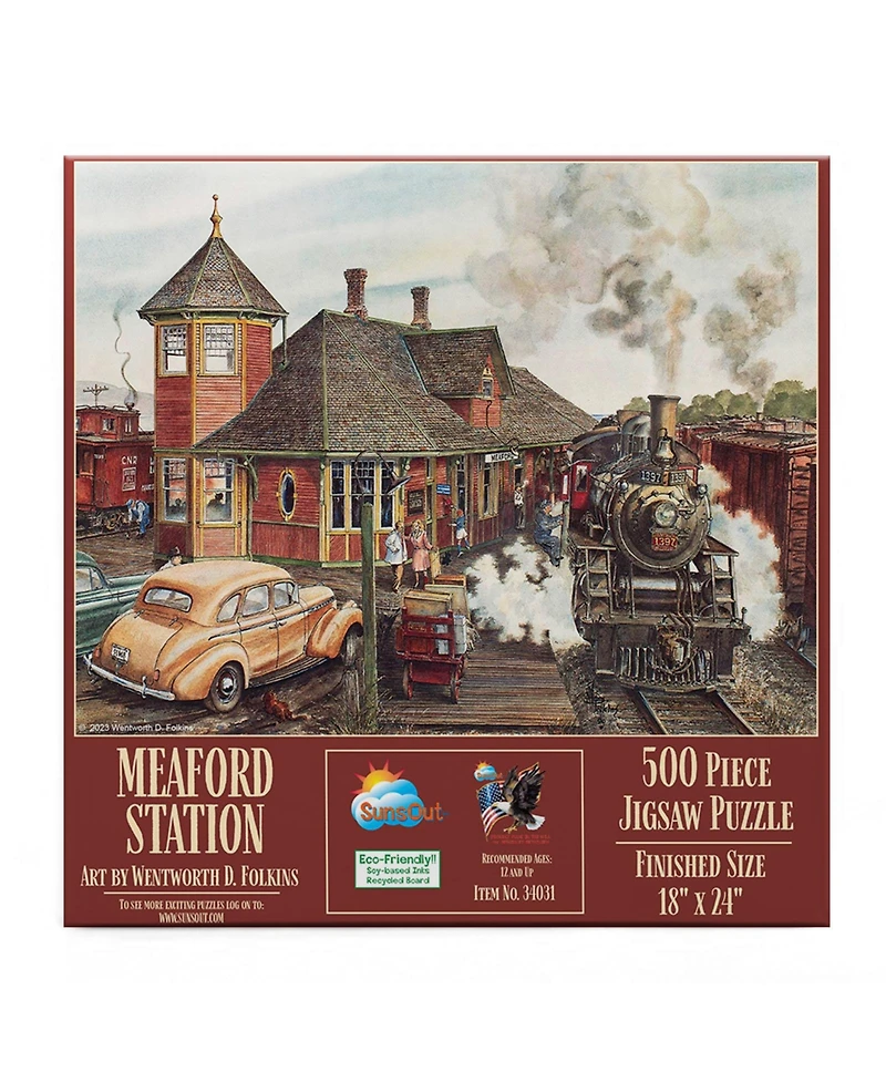 SunsOut Medford Station 500 piece Jigsaw Puzzle for Adults