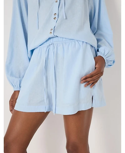 Hush Women's Ernie Gathered Linen Beach Short