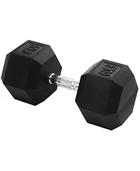 Signature Fitness Hex Single Dumbbell Strength Training Workout Equipment, 60 lb