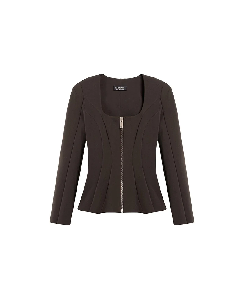 Nocturne Women's Zip-Front Structured Top