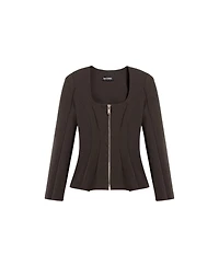 Nocturne Women's Zip-Front Structured Top