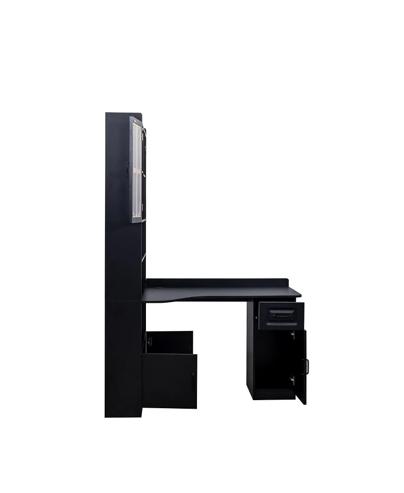 Streamdale Furniture L-Shaped Computer Desk with Drawers and Hutch