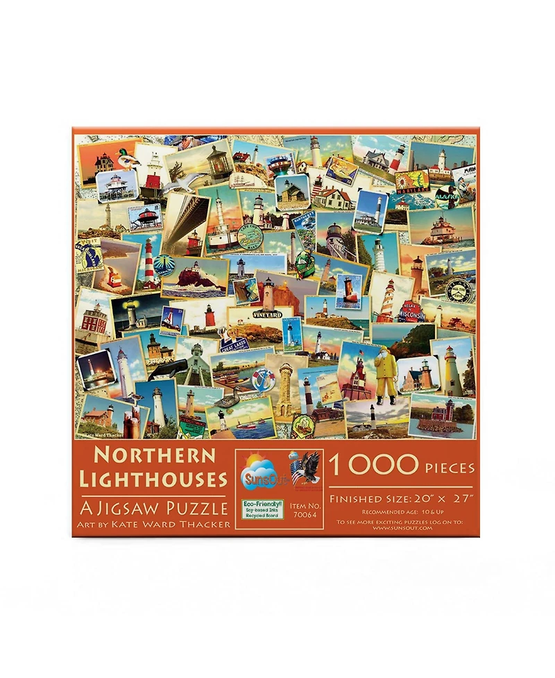 SunsOut Northern Lighthouses 1000 piece Jigsaw Puzzle for Adults