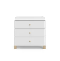 Storkcraft California 3 Drawer Chest With Topper with Driftwood