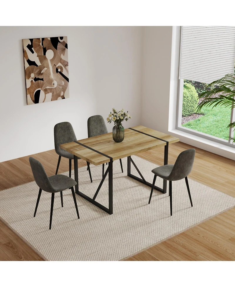 Streamdale Furniture Modern Accent Dining Chairs (Set of 4, Grey