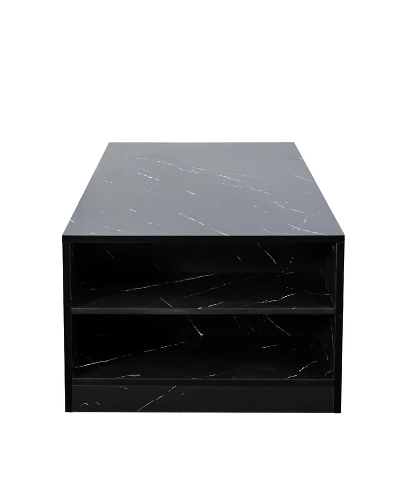 Streamdale Furniture Led Coffee Table with Storage & Shelf