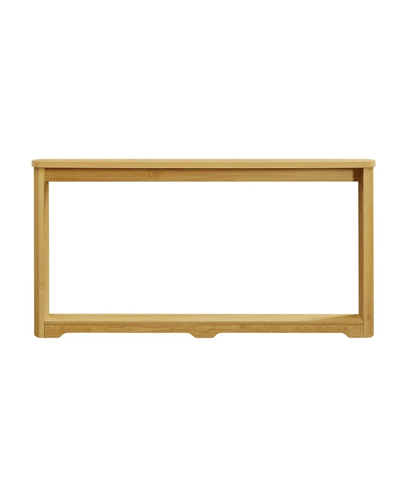 Streamdale Furniture + 70" + Wood + Corrugated Design + Console Table