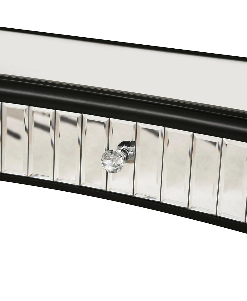 Streamdale 47" Half-Moon Mirrored Console Table - Silver Entryway Vanity Desk