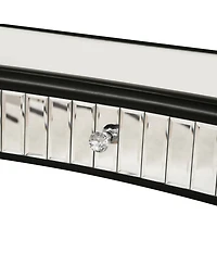 Streamdale 47" Half-Moon Mirrored Console Table - Silver Entryway Vanity Desk