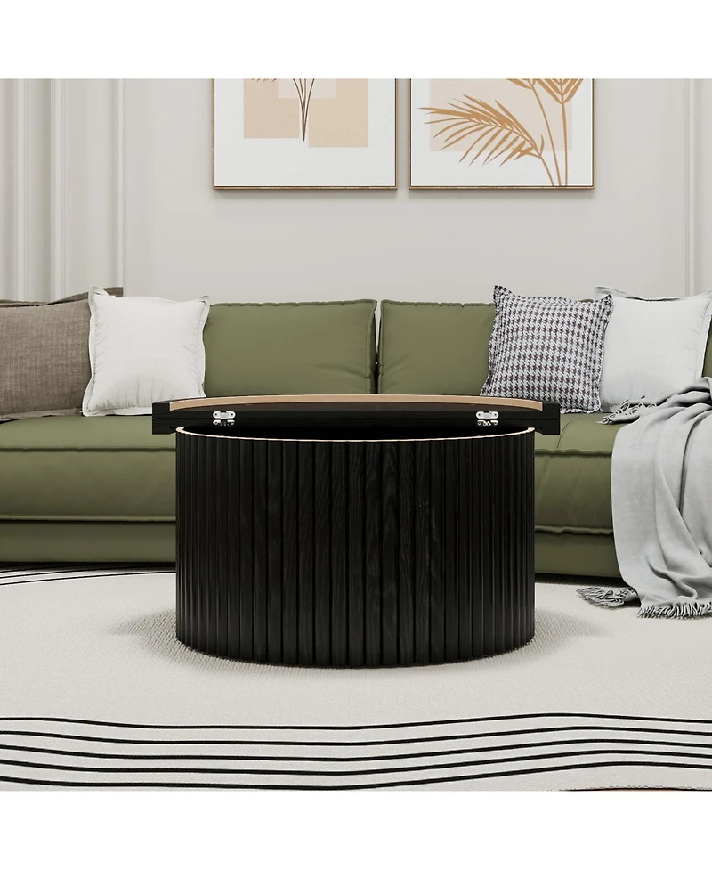 Streamdale Furniture Modern Round Coffee Table Accent Table