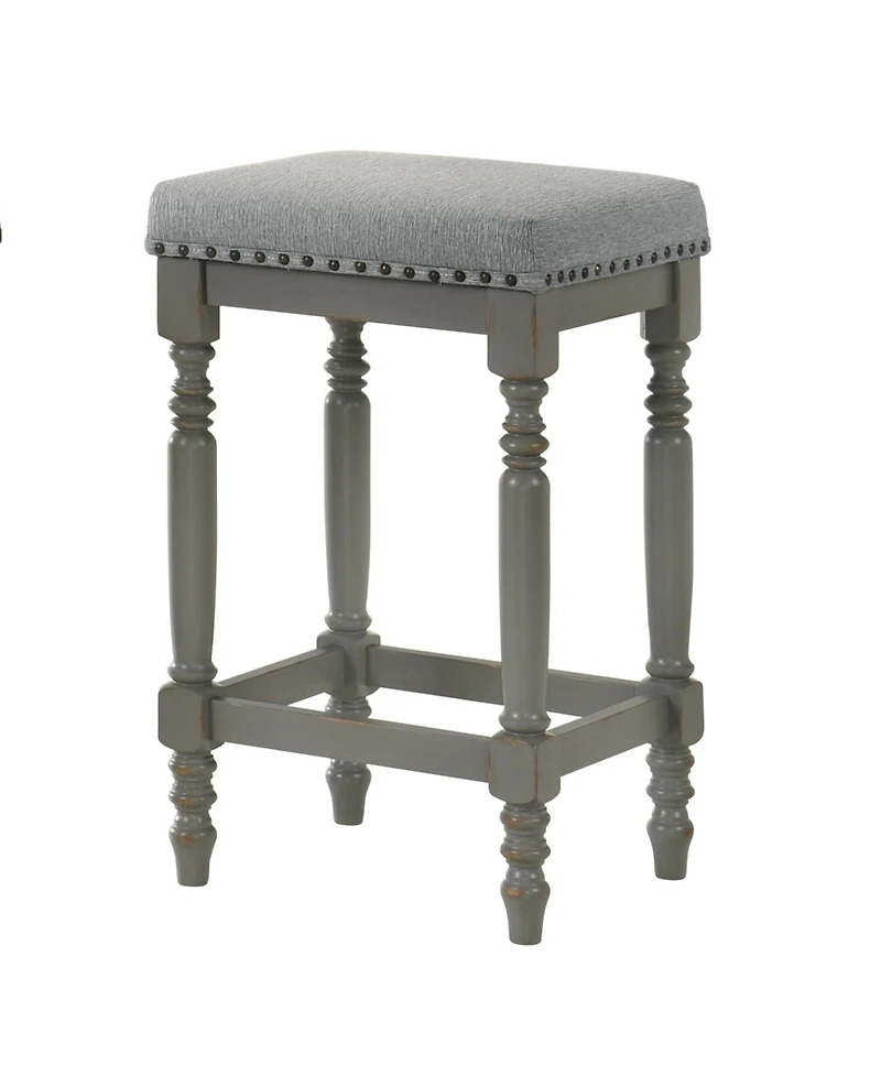 Streamdale Furniture Rustic Gray Counter Stools (Set of 2) - 26 Inch