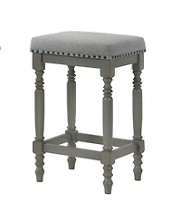 Streamdale Furniture Rustic Gray Counter Stools (Set of 2) - 26 Inch