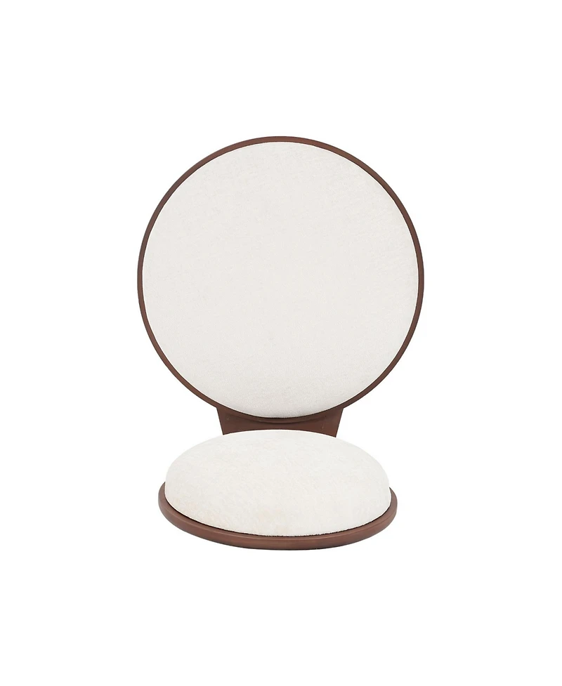 Streamdale Furniture Polyester Beige Fabric Dining Chair with wooden frame (Set of 2)-Natural