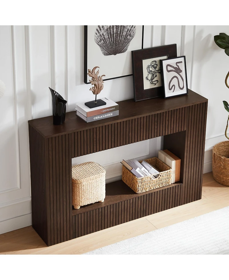 Streamdale 55" Modern Slatted Console/Entryway Table