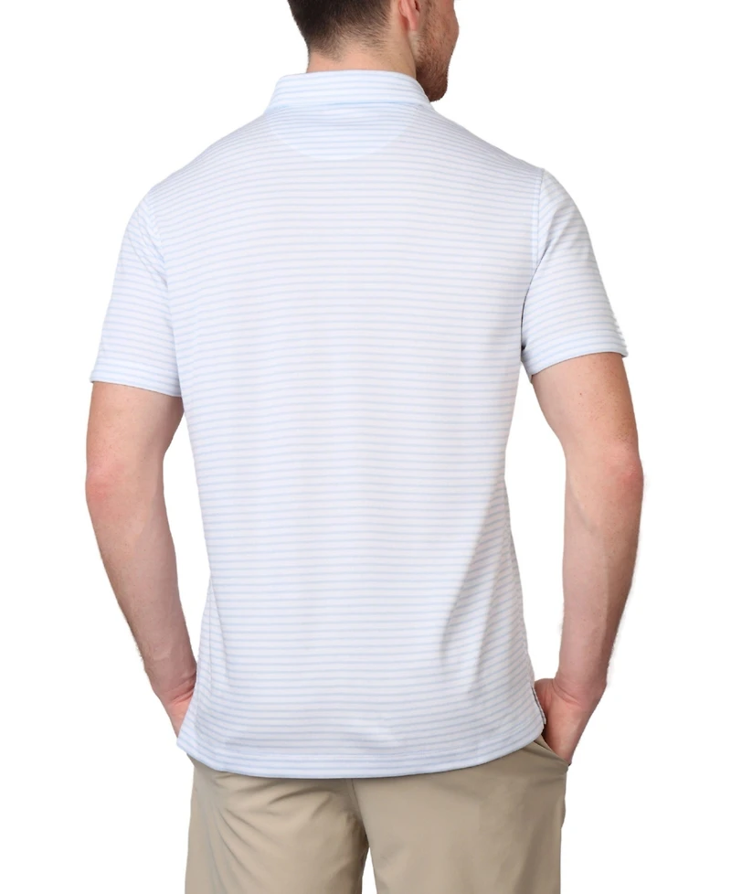 Tailorbyrd Men's Yarn Dye Stripes Modal Pique Polo