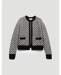 Hush Women's Jacquard Wool Edge To Cardigan