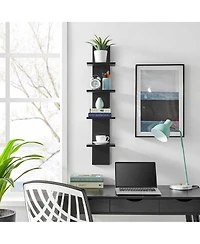 Danya B Arica Utility Column 4-Tier Spine Wall Shelves