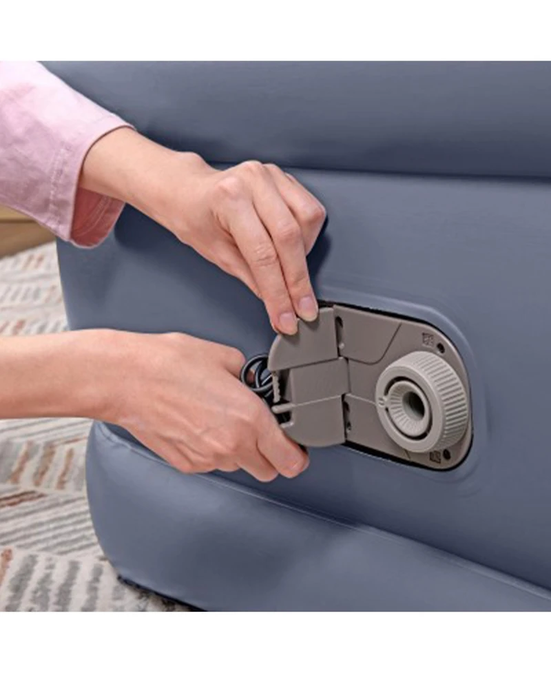 Bestway Tritech Air Mattress Inflatable Twin-Sized Bed with Built-In Ac Pump