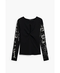 Desigual Women's T-shirt opening lettering