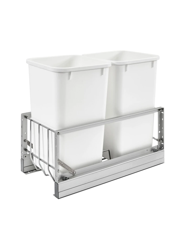 Rev-a-Shelf Double Pullout 27 qt. Kitchen Trash Can w/ Soft-Close, 5349-1527DM-2