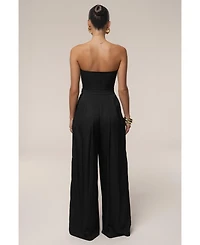 Jluxlabel Women's Clara Wide Leg Pleated Trousers