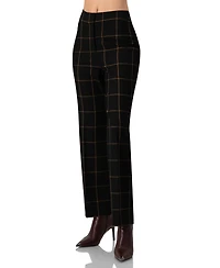 Ivonne Women's Black Tailored Straight-Leg Trousers