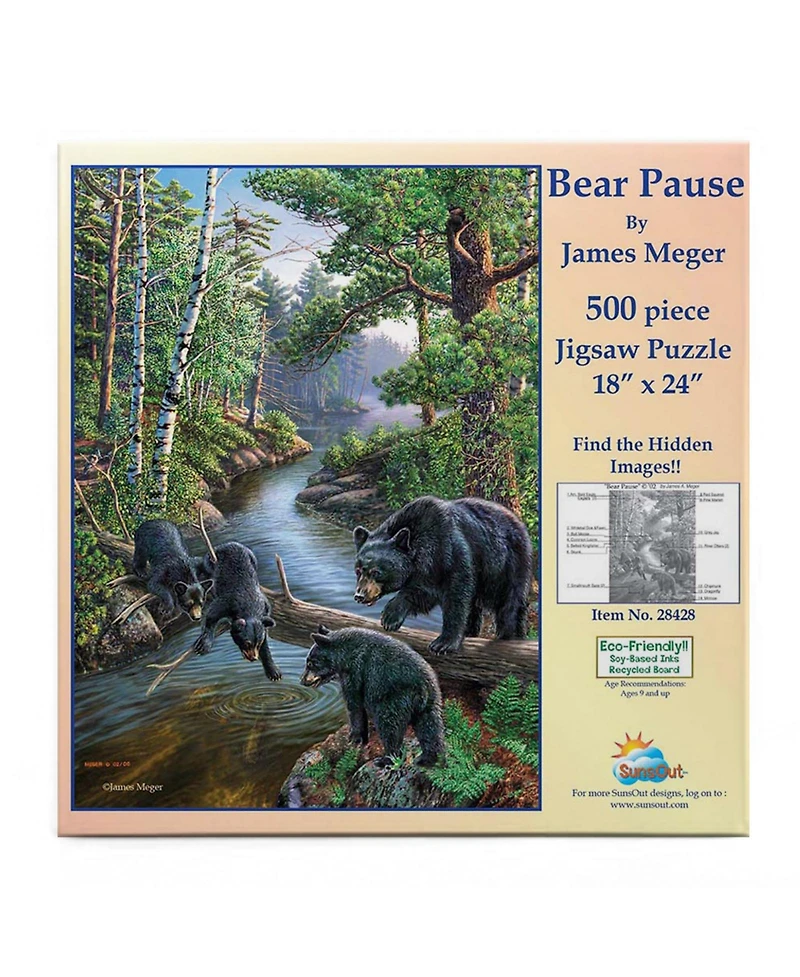 SunsOut Bear Pause 500 piece Jigsaw Puzzle for Adults