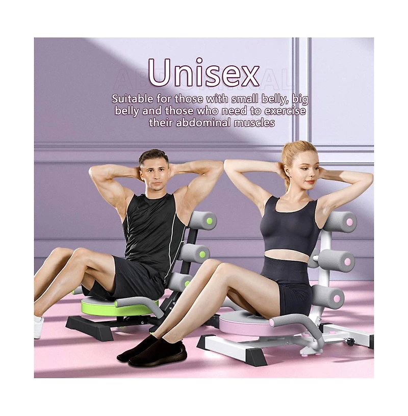 Artudatech Foldable Ab Machine with Twisting & Crunching, Core Trainer with Adjustable Height and Back Support