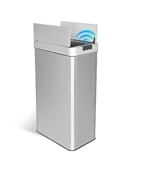 Mega Casa 16 Gallon Stainless Steel Slim Motion Sensor with Butterfly Lid Trash Can