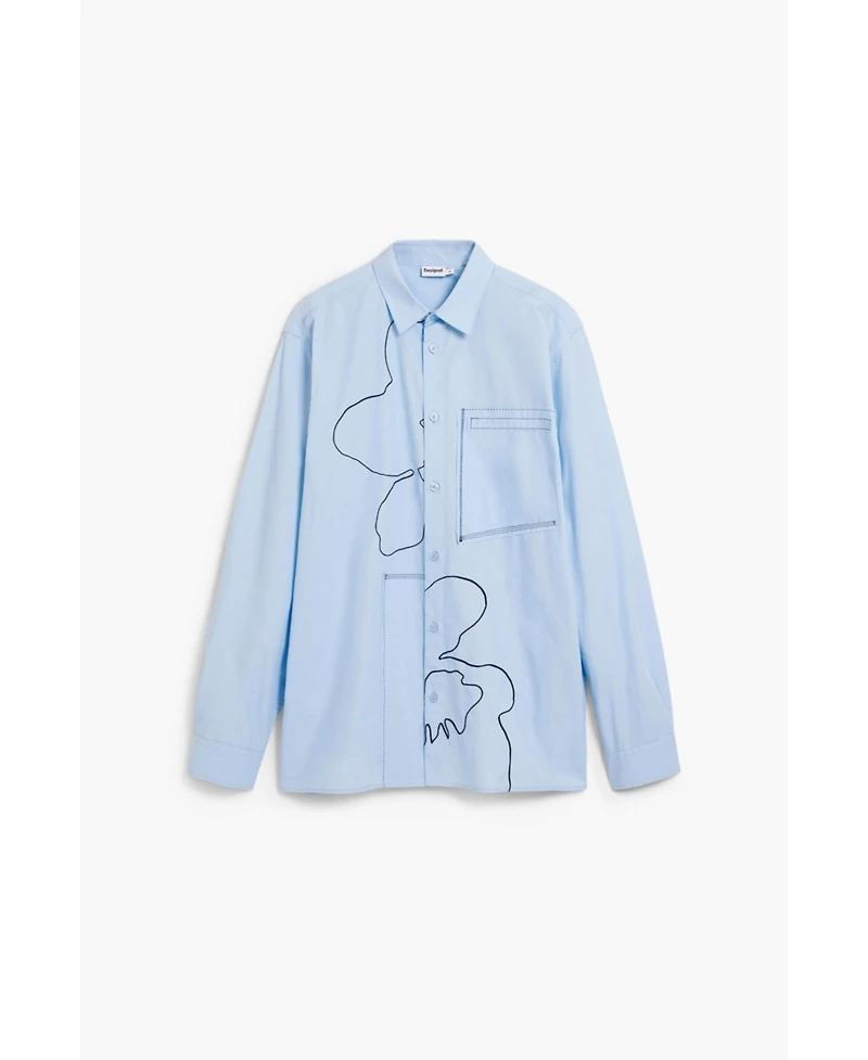 Desigual Men's Embroidered topstitched shirt
