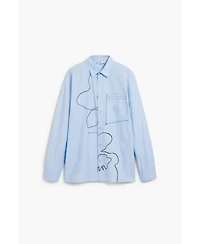 Desigual Men's Embroidered topstitched shirt