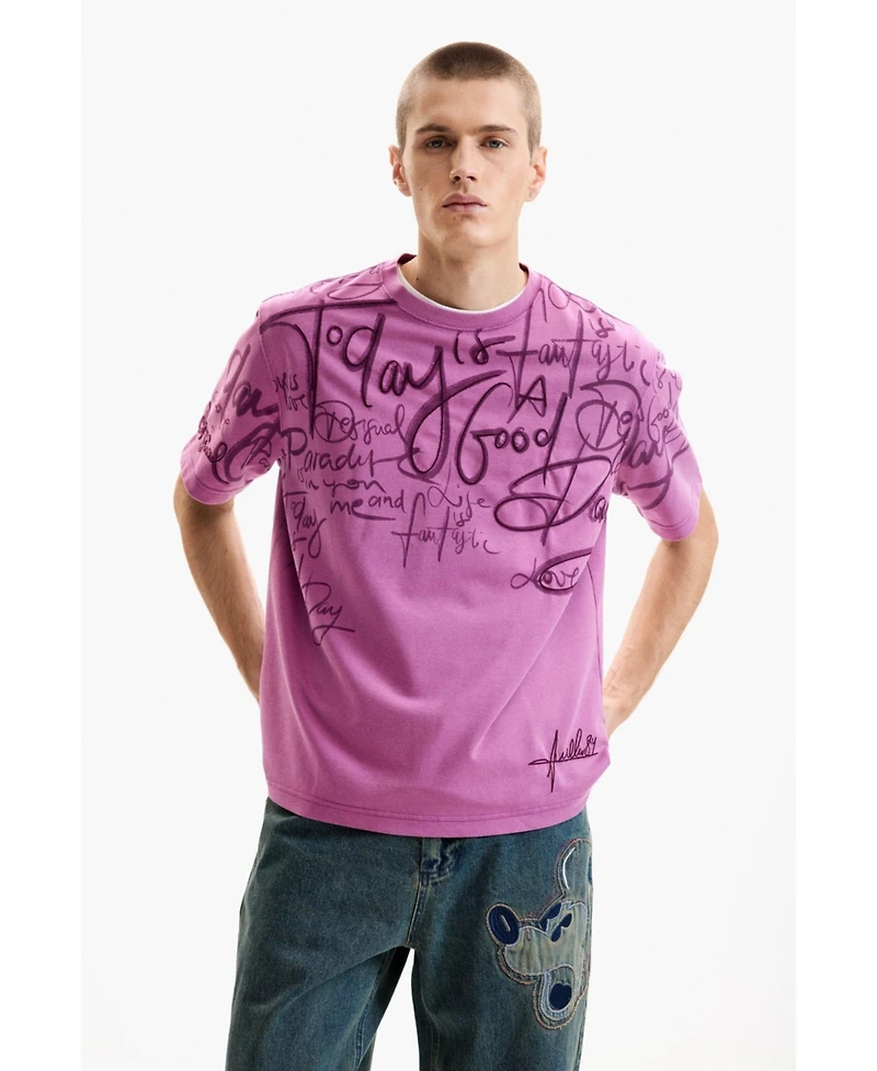 Desigual Men's Short-sleeve T-shirt with lettering