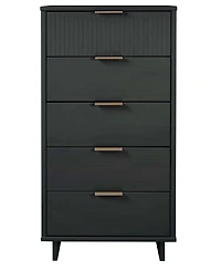 Manhattan Comfort Granville 24" Solid Wood 5-Drawer Chest