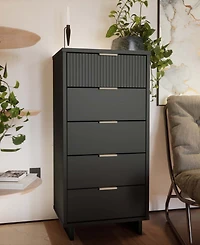 Manhattan Comfort Granville 24" Solid Wood 5-Drawer Chest