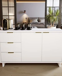 Manhattan Comfort Granville 55" Solid Wood Sideboard