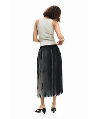Desigual Women's Arty texture midi skirt