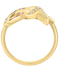 Effy Collection Multi-Gemstone And Diamond (1/10 ct. t.w.) Ring in 14k Yellow Gold