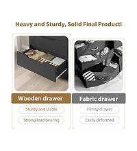 gaomon 4 Dresser for Bedroom, 41inch Tall Dresser, Freestanding Vertical Drawer Cabinet with Storage, Wooden Closet Storage Chest for Living Room