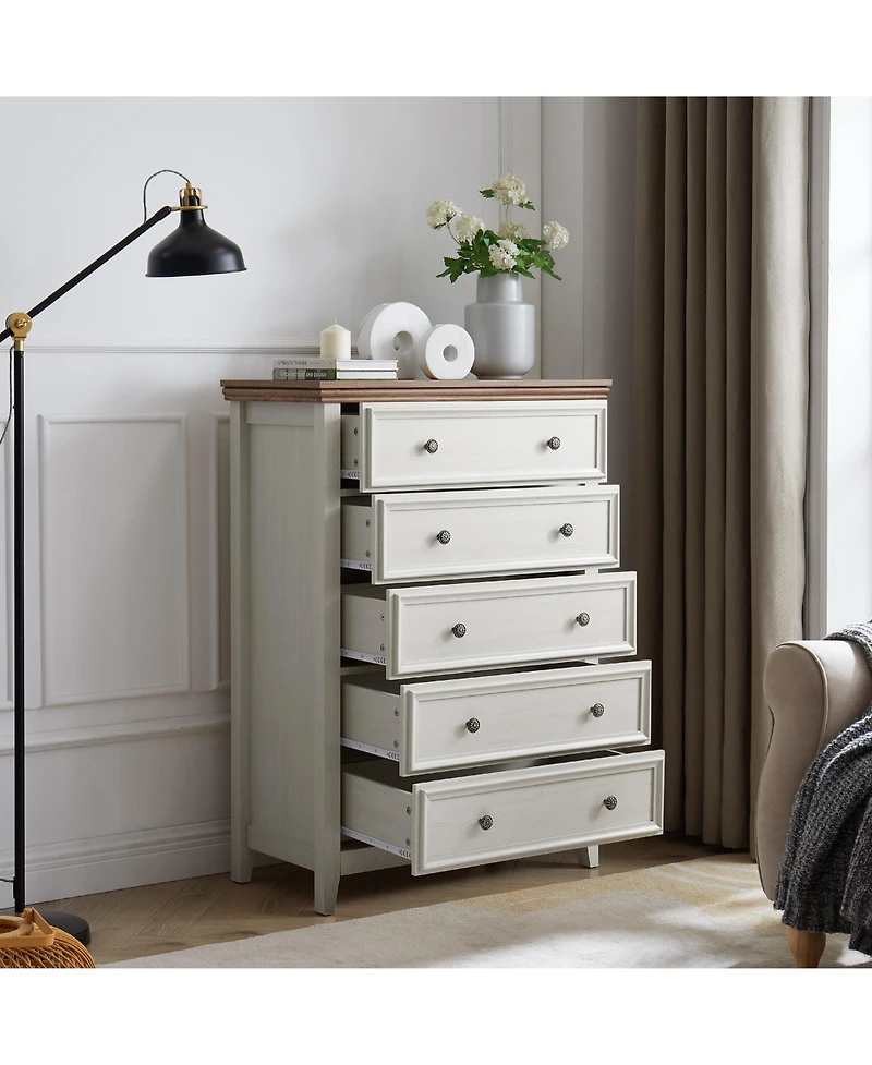 sumyeg 5-Drawer Modern Storage Cabinet Closet Organizer