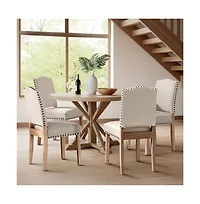 Yaheetech 2PCS Upholstered Kitchen Chairs Dining Room Chairs