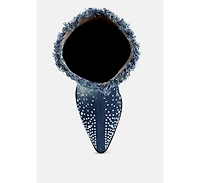 Savant Diamante & Rhinestones Denim Boots