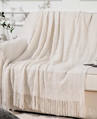 Battilo Texture Triple Zig-Zag Lightweight Throw, 50" x 60"