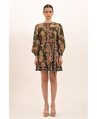Celina Moon Women's Rosette Mini Dress