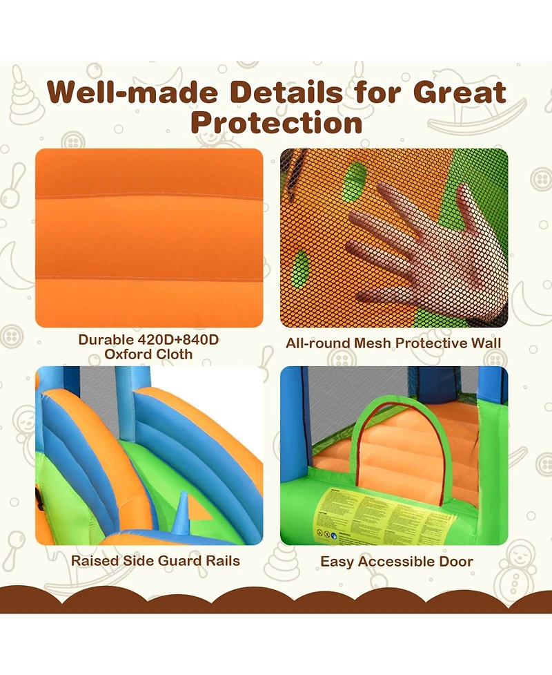 Skonyon Inflatable Water Slide with Dual Climbing Walls and Blower Excluded