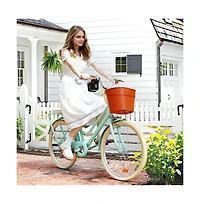 Artudatech 24-Inch Cruiser Bike with Low Step Frame, Comfort Passenger Seat & Footrests, Free Bottle Holder