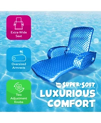 Trc Recreation Super Soft Adjustable Pool Lounger Recliner Float, Bahama Blue