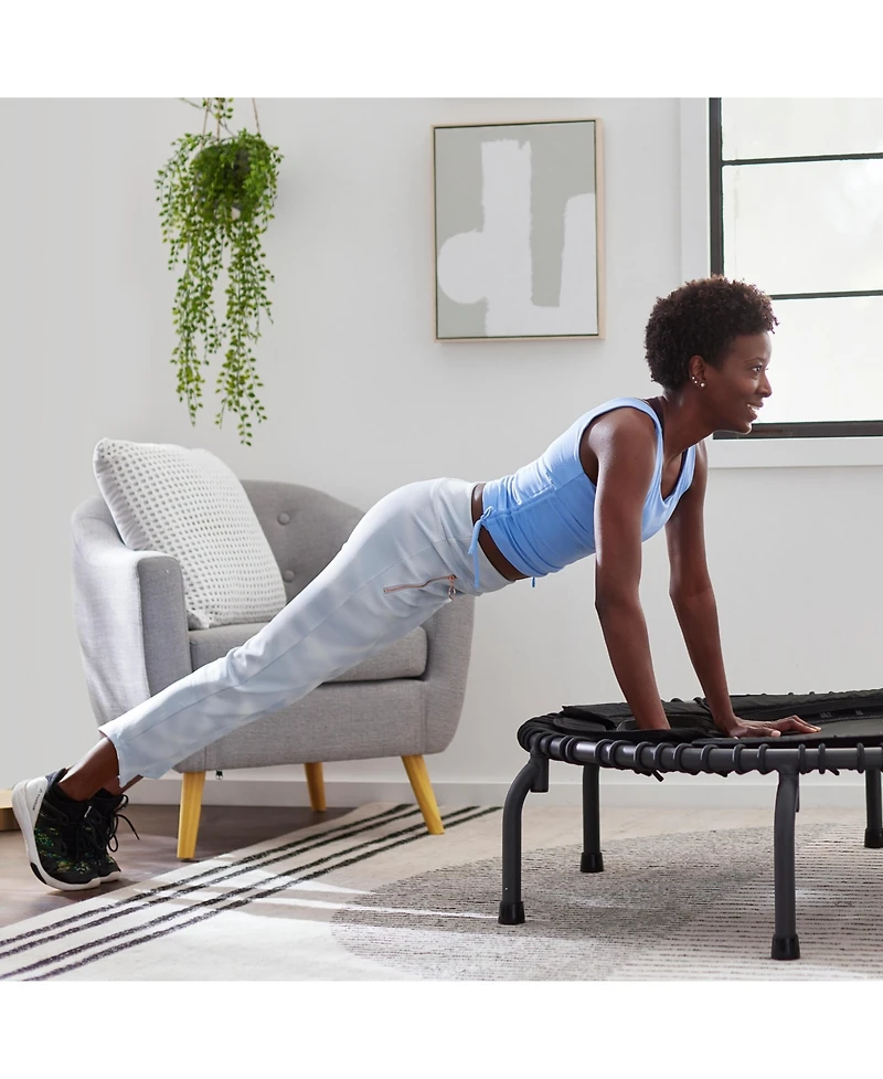 JumpSport 570 Pro Indoor Durable Lightweight 44-Inch Fitness Trampoline, Black