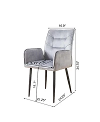 Streamdale Furniture Velvet Dining Chairs (Set of 2
